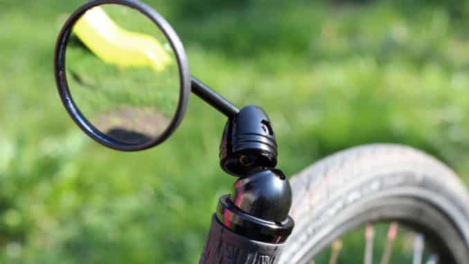 Fahrrad Rückspiegel für Fahrzeugqualität. Verstellbar Rechter Spiegel Glaslinse HD 360° Drehung Überprüfung Lenker-Fahrradspiegel schlagfest 