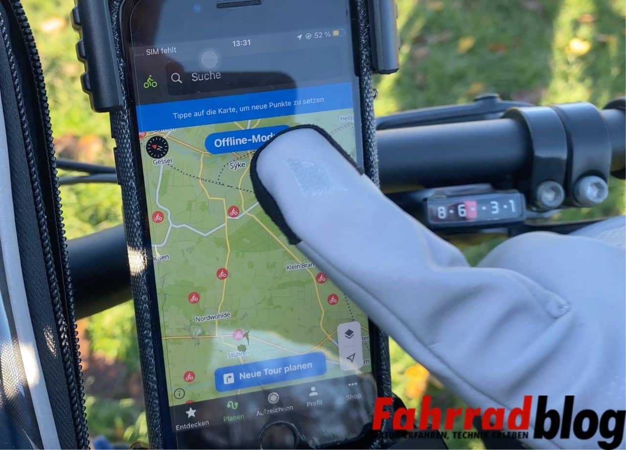 Valkental GloRider Ultra Grip HandflaÌˆche im Test Touchscreen Handling